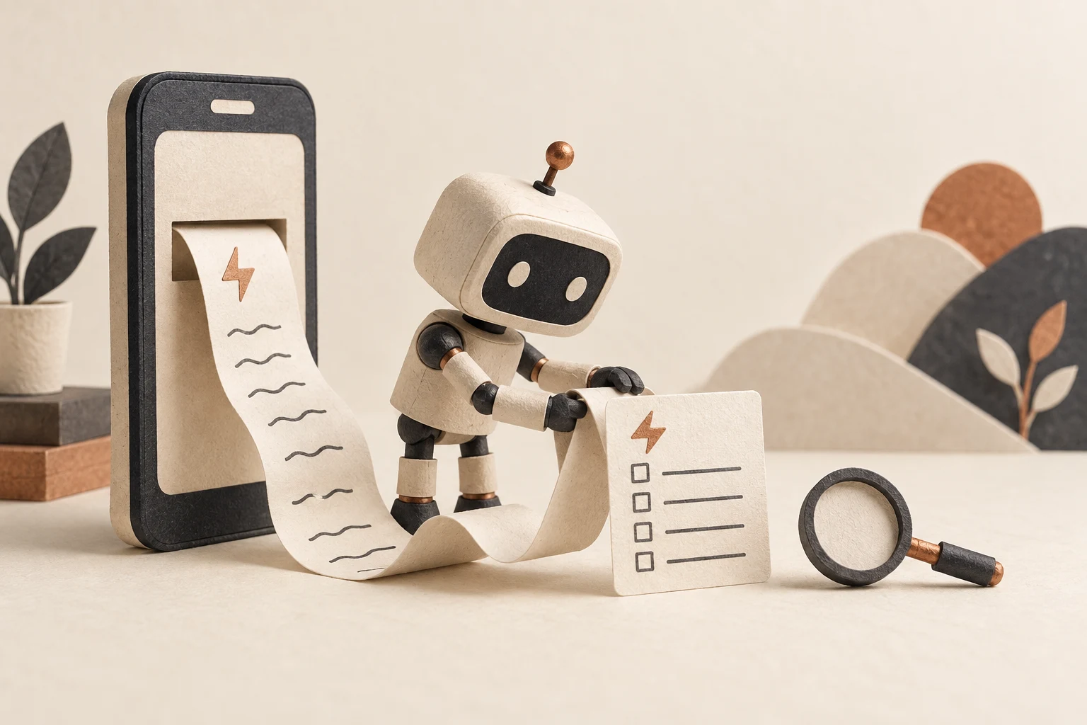 A mechanical assistant turns a long crash report from a phone into a short checklist.